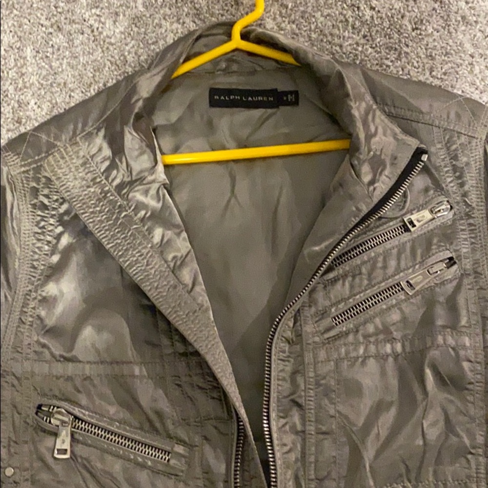 RALPH LAUREN BLACK LABEL/ SILVER BOMBER JACKET - Picture 5 of 8